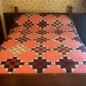 Vintage quilt 1890  “9-Patch Variation” Mint!